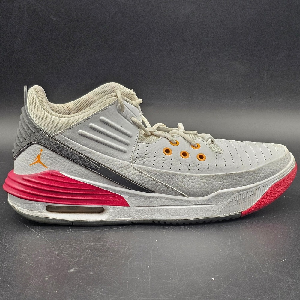 Jordan Max Aura 5 Mens Light Bone University Red Basketball Shoes DZ4353-160 11
